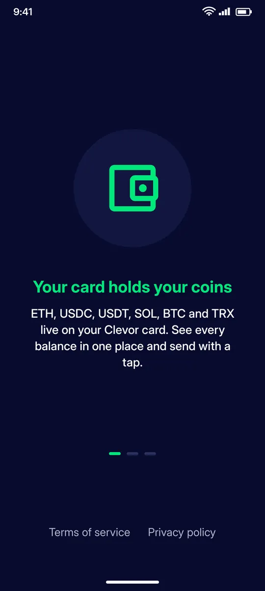 Clevor app screenshot: onboarding intro