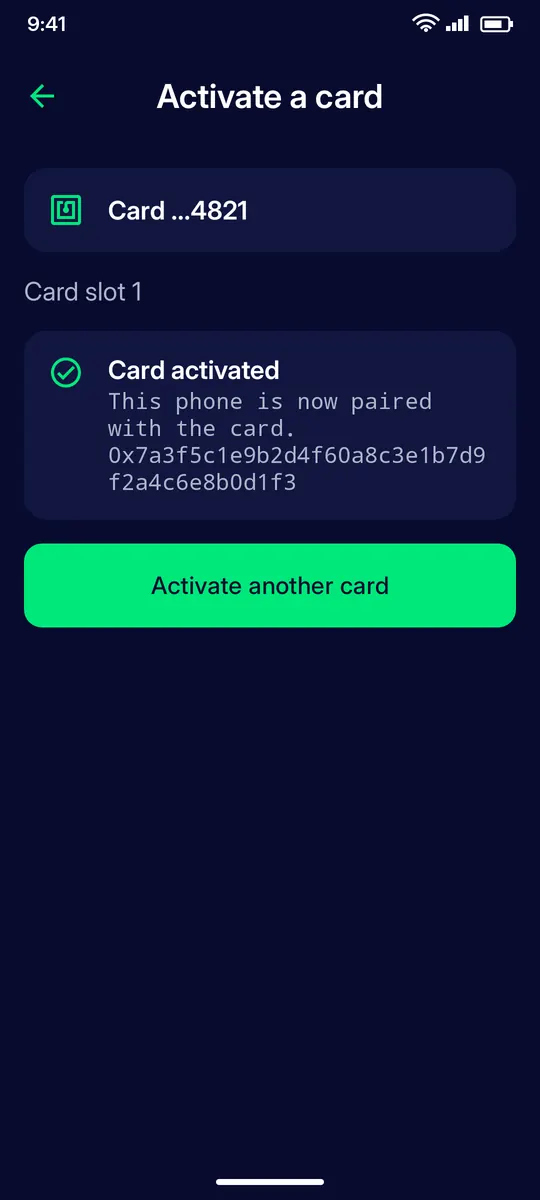 Clevor app screenshot: activate done