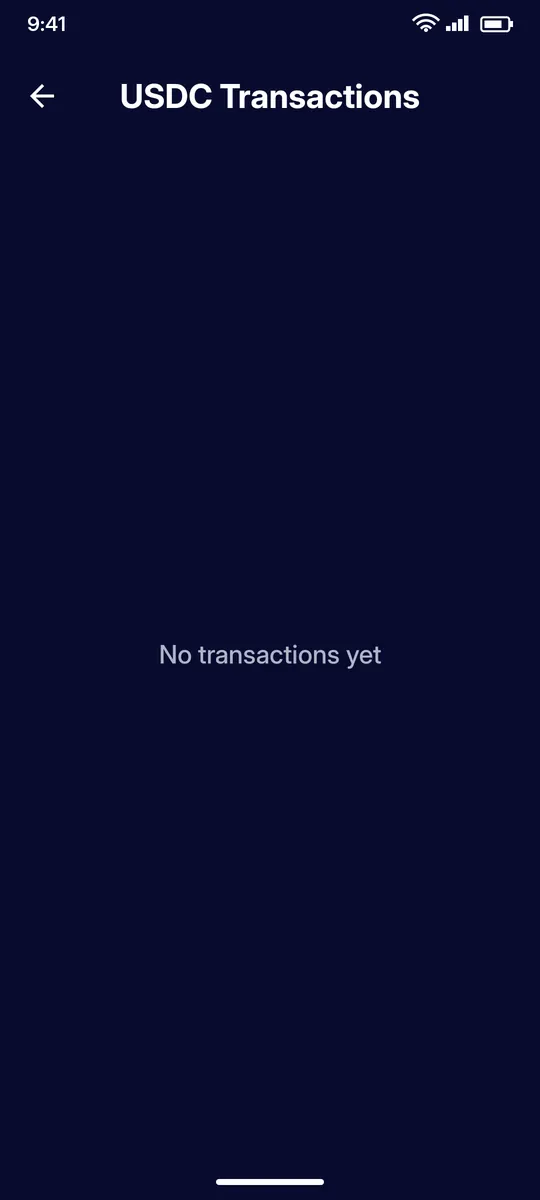 Clevor app screenshot: history empty