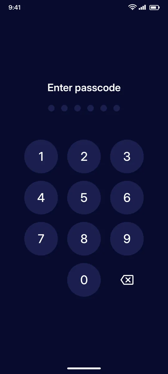 Clevor app screenshot: lock screen